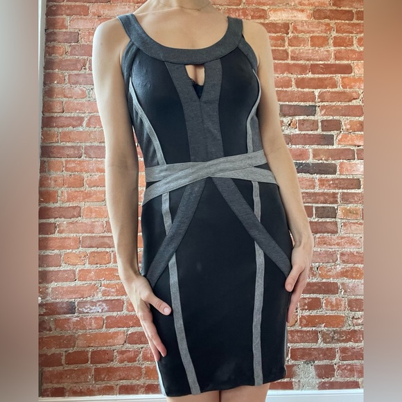 Black gray dress with cut-out - Picture 3 of 13